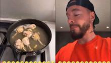 "Tiembla Paola Jara": J Balvin presume muslos de pollo que se cocinó él mismo y se hace viral