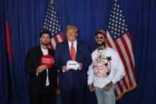 Anuel AA y Justin Quiles participaron en mitin público de Donald Trump: "el mejor"