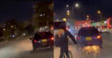 Pánico en Bogotá: conductor fuera de control atropelló varias motos y hasta policías