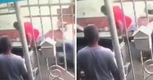 En video: hombre derribó a un ladrón de una moto con patada voladora