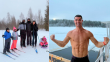 En imágenes| Cristiano Ronaldo desafía la nieve y el frío extremo en sus vacaciones de Navidad