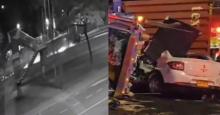 En video: tractomula robada cayó encima de un carro en plena Avenida Boyacá, en Bogotá