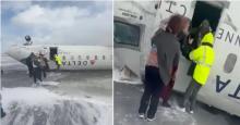 En video: así registraron los pasajeros el accidente del avión que quedó 'boca arriba' en Toronto