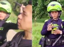 Destituyen e inhabilitan por 10 años a patrullera de la Policía que agarró a bolillo a joven