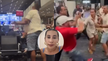 Habló esposa de hombre que agredió a mujer en aeropuerto El Dorado por una silla: "me duele"